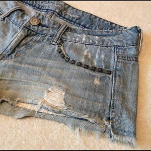American Eagle Distressed Shorts with Studs